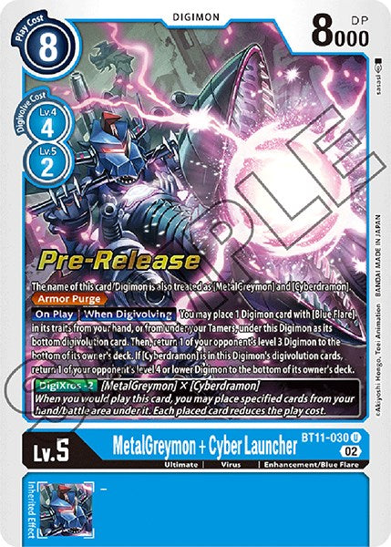 MetalGreymon + Cyber Launcher [BT11-030] [Dimensional Phase Pre-Release Promos] | Amazing Games TCG