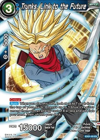 Trunks, Link to the Future (EX01-03) [Mighty Heroes] | Amazing Games TCG