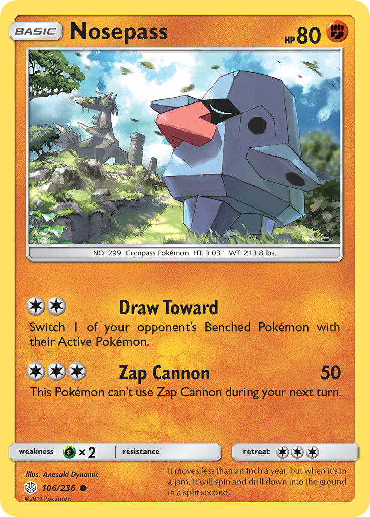 Nosepass (106/236) [Sun & Moon: Cosmic Eclipse] | Amazing Games TCG