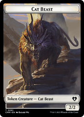 Cleric // Cat Beast Double-Sided Token [Commander Masters Tokens] | Amazing Games TCG