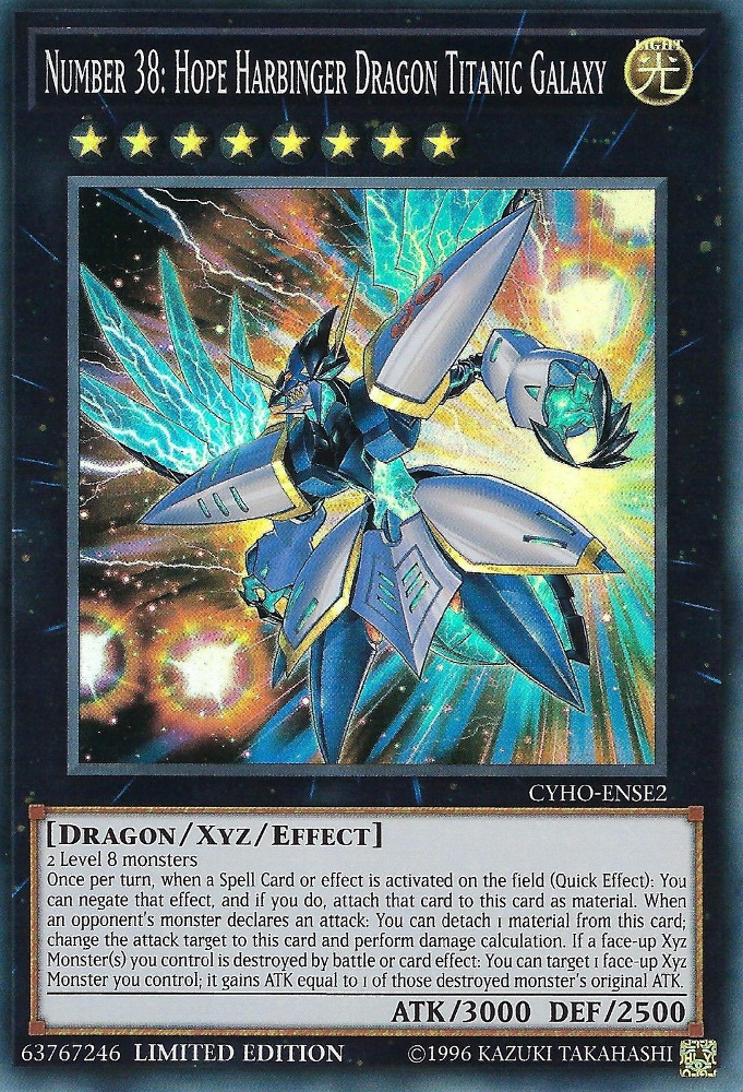 Number 38: Hope Harbinger Dragon Titanic Galaxy [CYHO-ENSE2] Super Rare | Amazing Games TCG