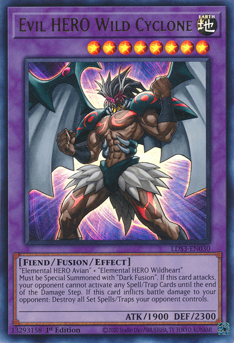 Evil HERO Wild Cyclone [LDS3-EN030] Ultra Rare | Amazing Games TCG