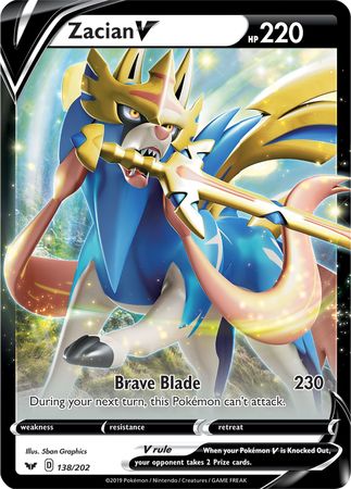 Zacian V (138/202) (Jumbo Card) [Sword & Shield: Base Set] | Amazing Games TCG