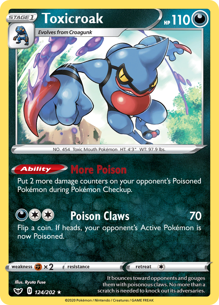 Toxicroak (124/202) [Sword & Shield: Base Set] | Amazing Games TCG