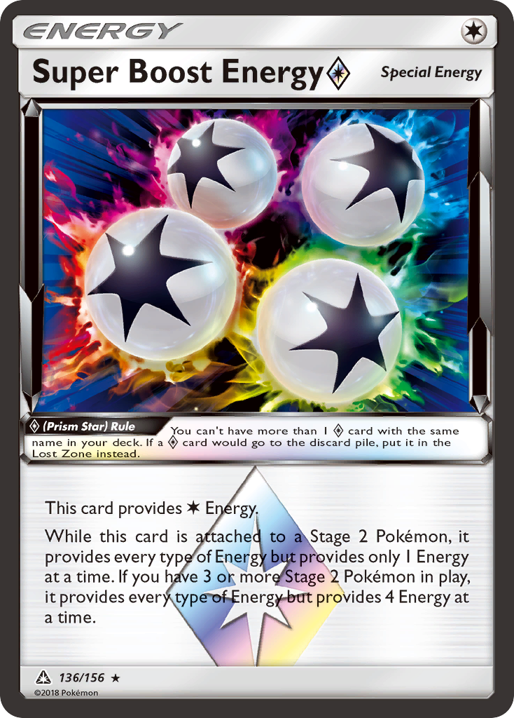 Super Boost Energy (136/156) (Prism Star) [Sun & Moon: Ultra Prism] | Amazing Games TCG