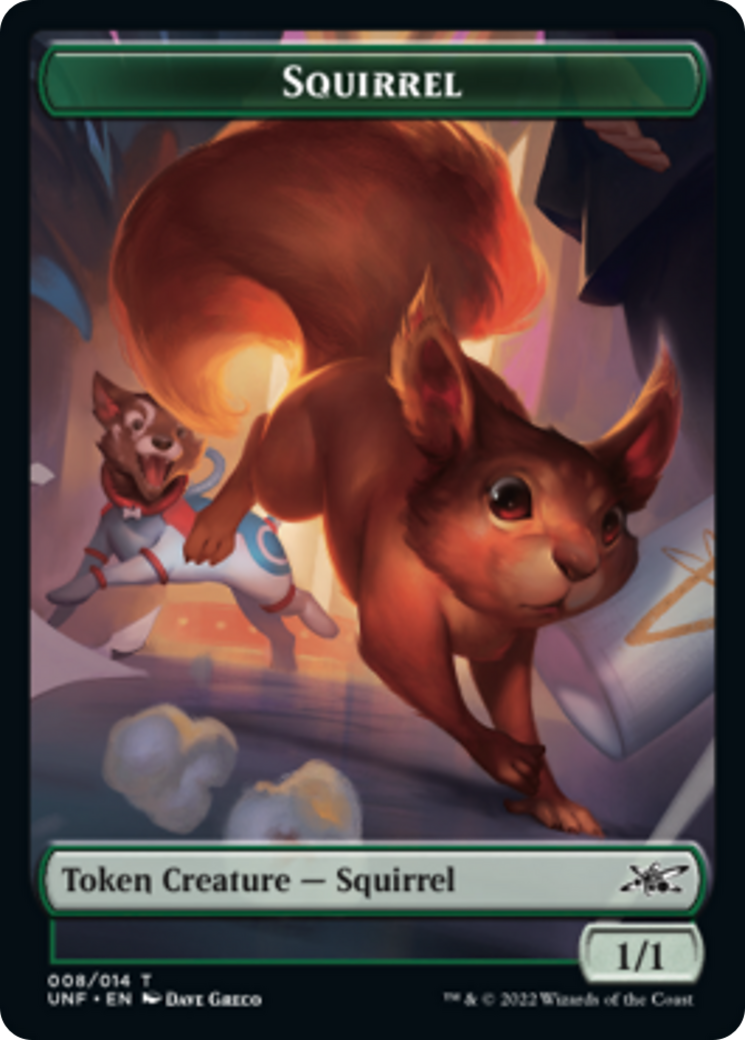 Squirrel // Treasure (012) Double-sided Token [Unfinity Tokens] | Amazing Games TCG