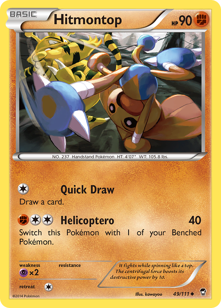 Hitmontop (49/111) [XY: Furious Fists] | Amazing Games TCG