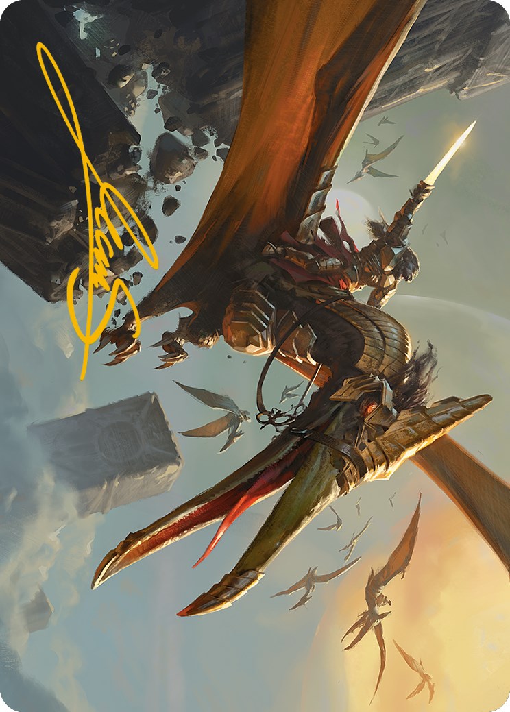 Skyhunter Strike Force Art Card (Gold-Stamped Signature) [Phyrexia: All Will Be One Art Series] | Amazing Games TCG