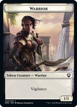 Zombie Knight // Warrior Double-sided Token [Dominaria United Commander Tokens] | Amazing Games TCG