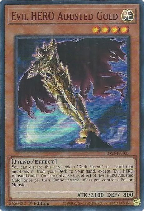 Evil HERO Adusted Gold (Red) [LDS3-EN025] Ultra Rare | Amazing Games TCG