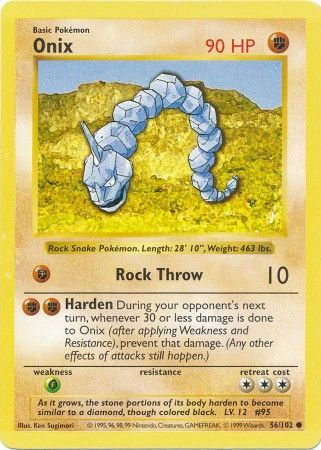 Onix (56/102) [Base Set Shadowless Unlimited] | Amazing Games TCG