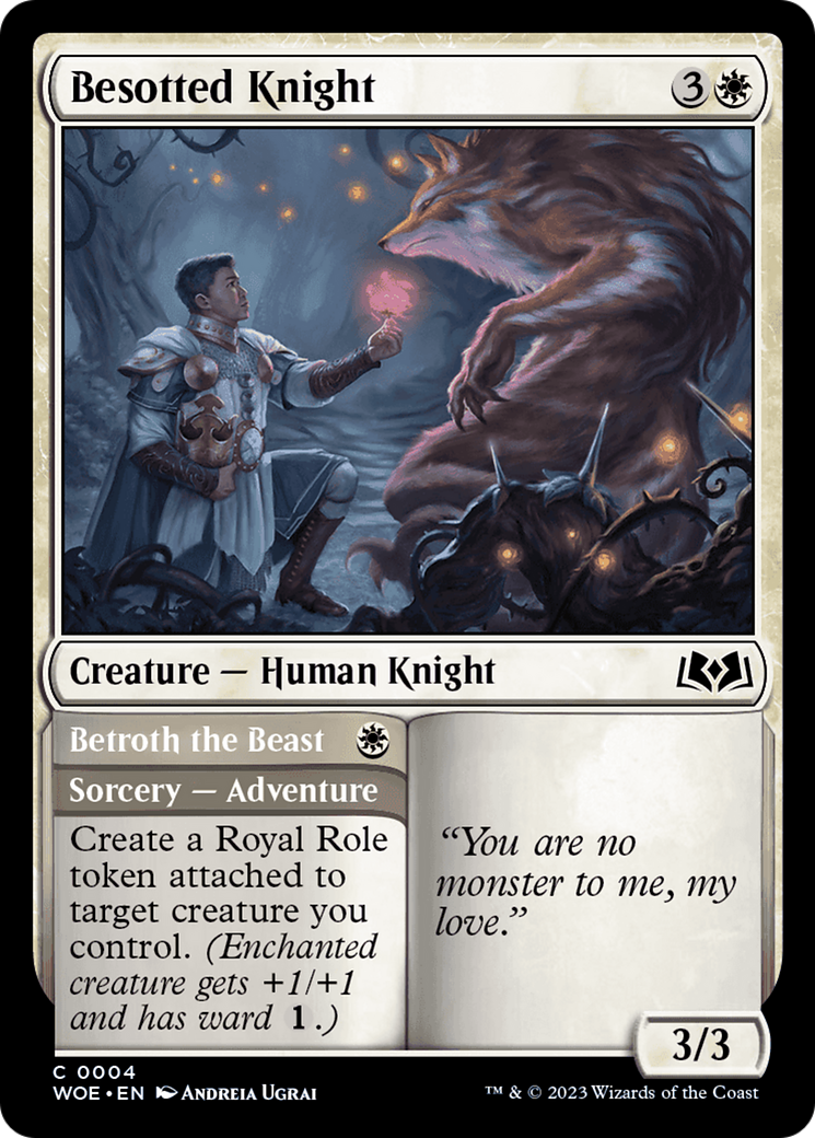 Besotted Knight // Betroth the Beast [Wilds of Eldraine] | Amazing Games TCG