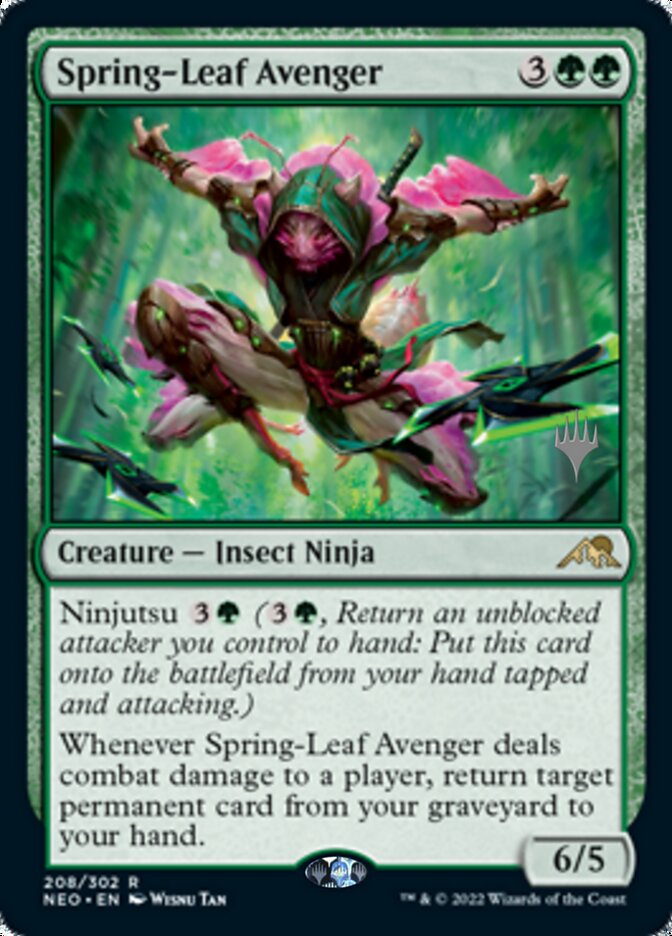 Spring-Leaf Avenger (Promo Pack) [Kamigawa: Neon Dynasty Promos] | Amazing Games TCG