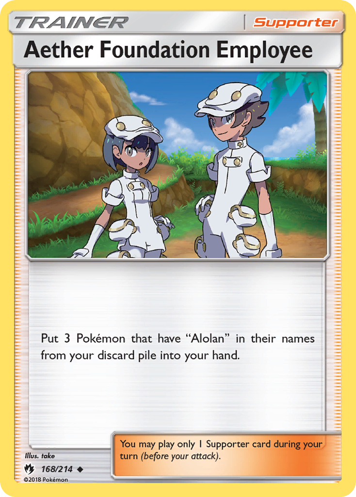 Aether Foundation Employee (168/214) [Sun & Moon: Lost Thunder] | Amazing Games TCG