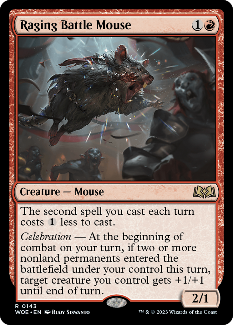 Raging Battle Mouse [Wilds of Eldraine] | Amazing Games TCG