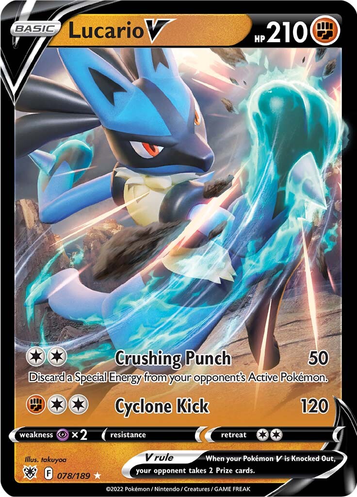 Lucario V (078/189) [Sword & Shield: Astral Radiance] | Amazing Games TCG