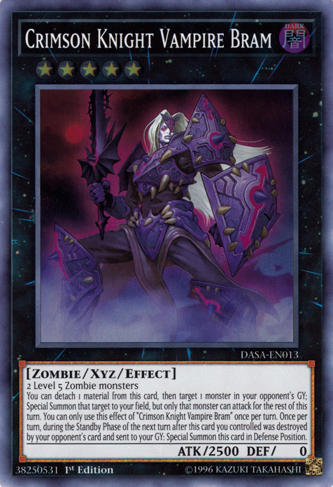 Crimson Knight Vampire Bram [DASA-EN013] Super Rare | Amazing Games TCG