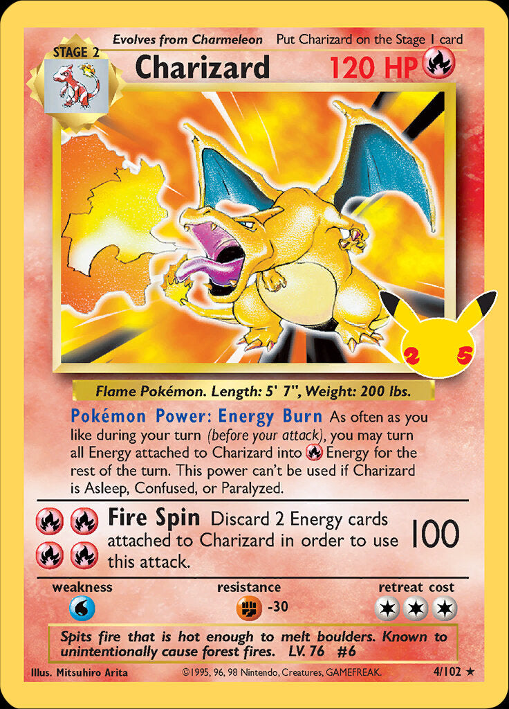 Charizard (4/102) [Celebrations: 25th Anniversary - Classic Collection] | Amazing Games TCG