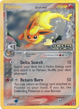 Flareon (5/113) (Delta Species) (Stamped) [EX: Delta Species] | Amazing Games TCG