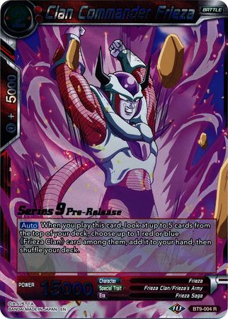 Clan Commander Frieza (BT9-004) [Universal Onslaught Prerelease Promos] | Amazing Games TCG