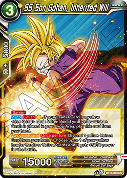SS Son Gohan, Inherited Will (BT17-096) [Ultimate Squad] | Amazing Games TCG