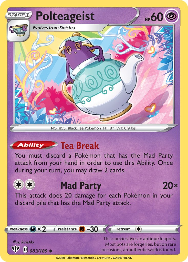 Polteageist (083/189) [Sword & Shield: Darkness Ablaze] | Amazing Games TCG