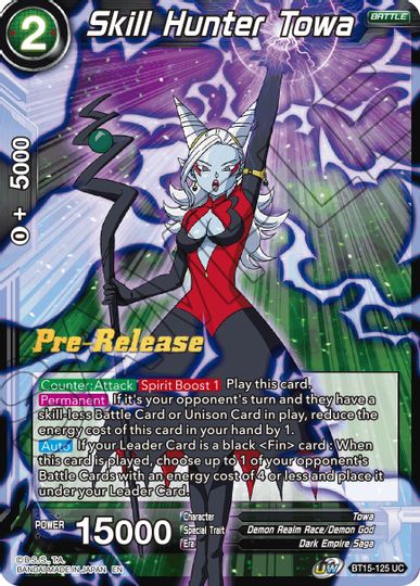 Skill Hunter Towa (BT15-125) [Saiyan Showdown Prerelease Promos] | Amazing Games TCG