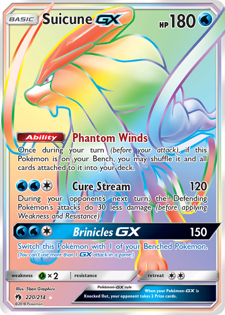 Suicune GX (220/214) [Sun & Moon: Lost Thunder] | Amazing Games TCG