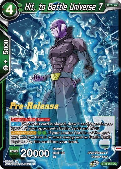 Hit, to Battle Universe 7 (BT16-062) [Realm of the Gods Prerelease Promos] | Amazing Games TCG