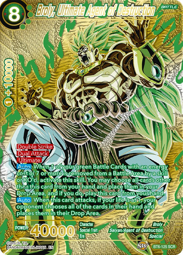 Broly, Ultimate Agent of Destruction (Premium Edition) (BT6-125) [5th Anniversary Set] | Amazing Games TCG