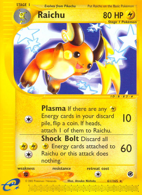 Raichu (61/165) [Expedition: Base Set] | Amazing Games TCG