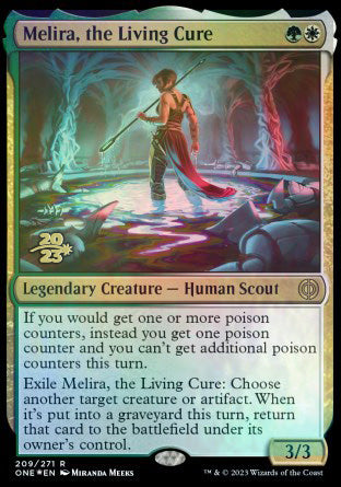 Melira, the Living Cure [Phyrexia: All Will Be One Prerelease Promos] | Amazing Games TCG