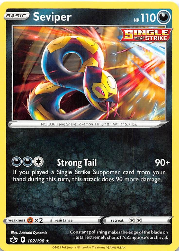 Seviper (102/198) [Sword & Shield: Chilling Reign] | Amazing Games TCG