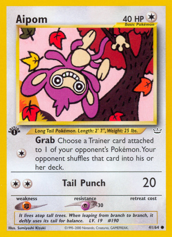 Aipom (41/64) [Neo Revelation 1st Edition] | Amazing Games TCG