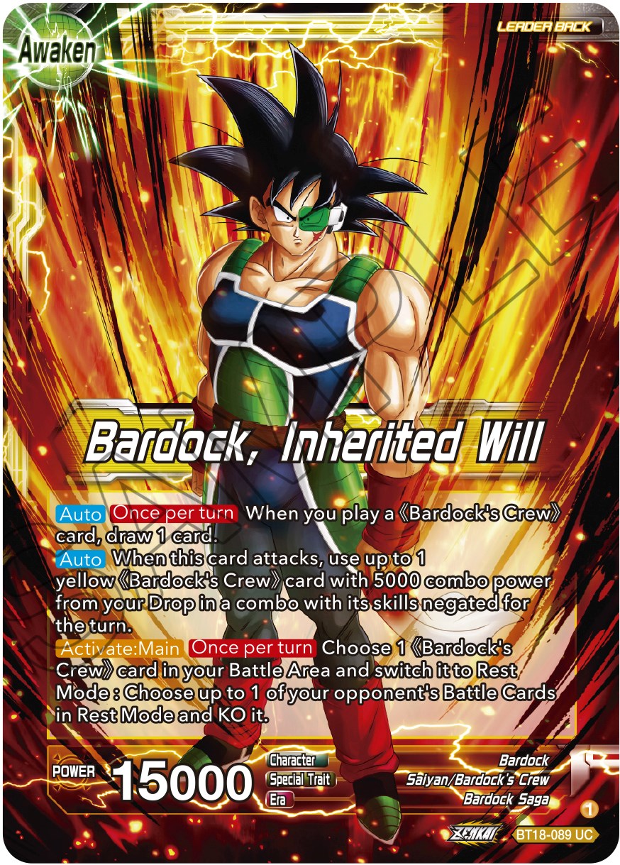 Bardock's Crew // Bardock, Inherited Will (BT18-089) [Dawn of the Z-Legends] | Amazing Games TCG