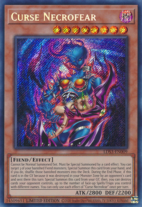 Curse Necrofear [LDS3-EN009] Secret Rare | Amazing Games TCG