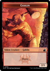 Elf Knight // Goblin (0009) Double-Sided Token [Ravnica Remastered Tokens] | Amazing Games TCG