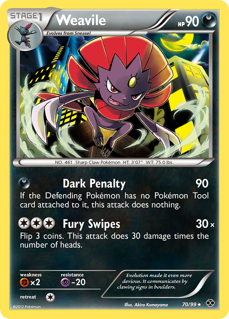 Weavile (70/99) [Black & White: Next Destinies] | Amazing Games TCG