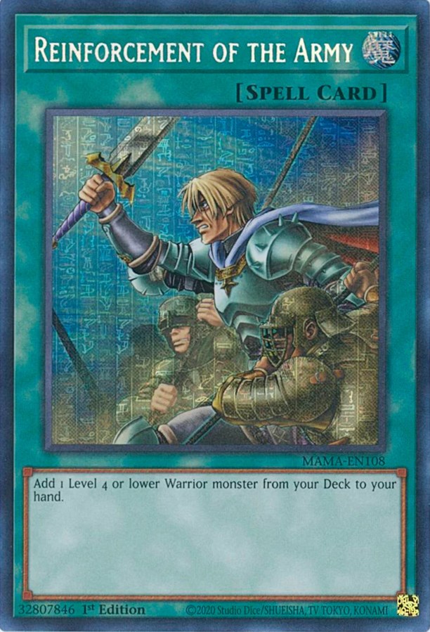 Reinforcement of the Army [MAMA-EN108] Secret Pharaoh's Rare | Amazing Games TCG