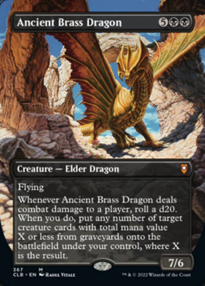 Ancient Brass Dragon (Borderless Alternate Art) [Commander Legends: Battle for Baldur's Gate] | Amazing Games TCG