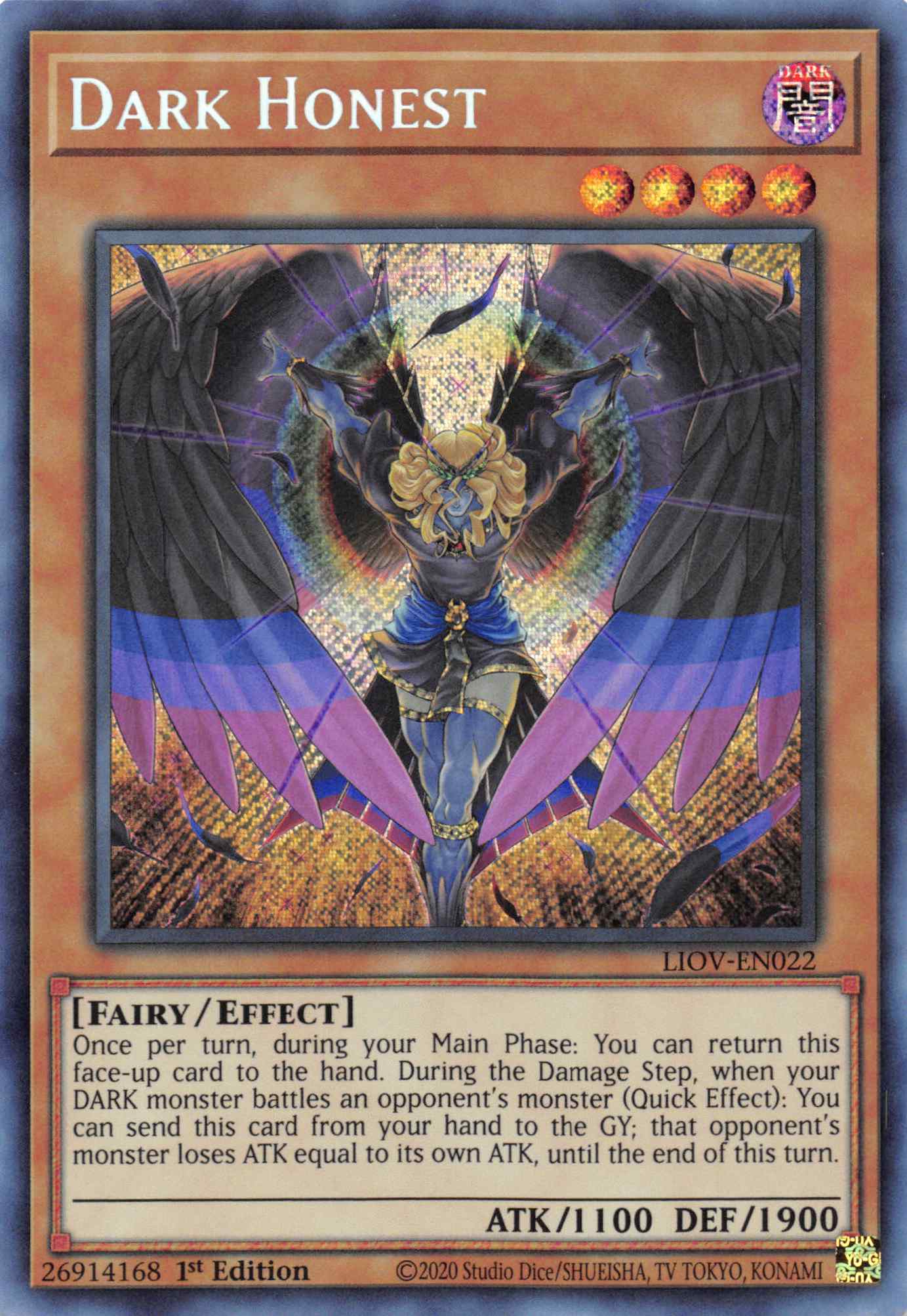 Dark Honest [LIOV-EN022] Secret Rare | Amazing Games TCG