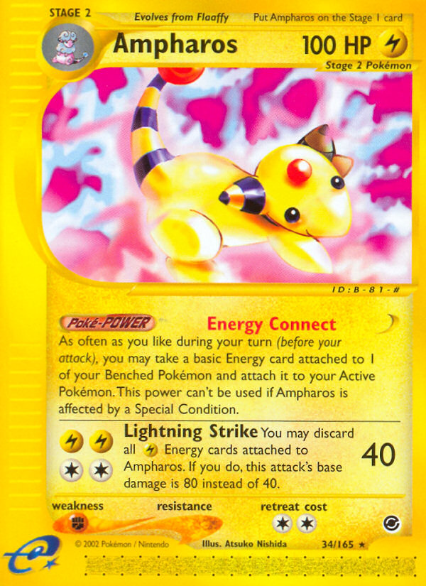 Ampharos (34/165) [Expedition: Base Set] | Amazing Games TCG