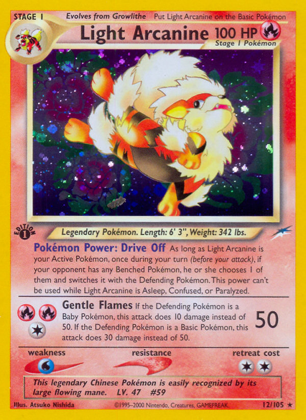 Light Arcanine (12/105) [Neo Destiny 1st Edition] | Amazing Games TCG