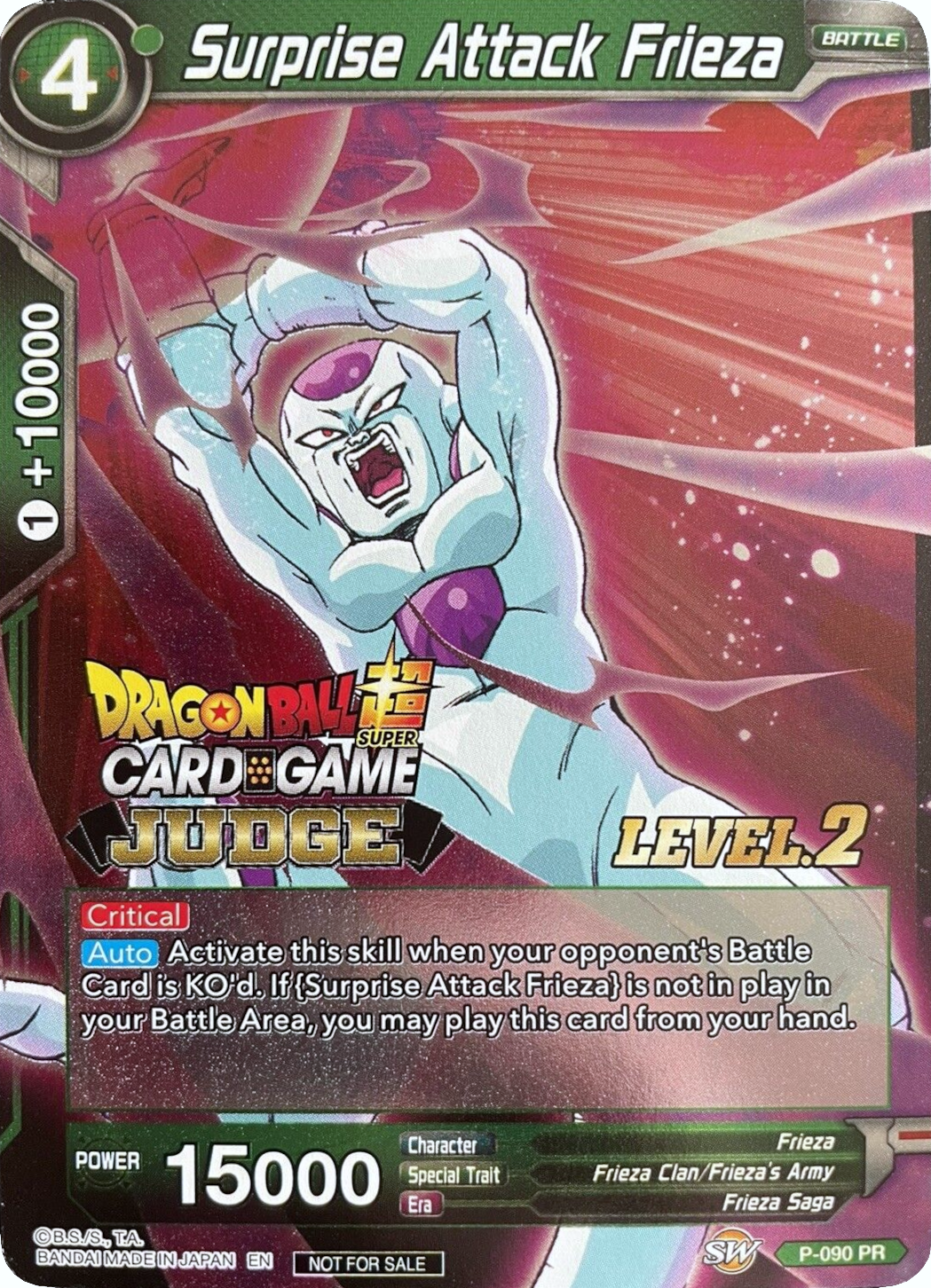 Surprise Attack Frieza (Level 2) (P-090) [Judge Promotion Cards] | Amazing Games TCG