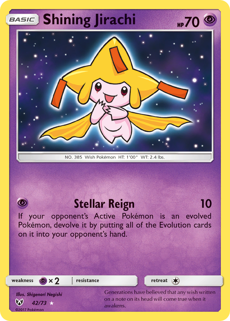 Shining Jirachi (42/73) [Sun & Moon: Shining Legends] | Amazing Games TCG