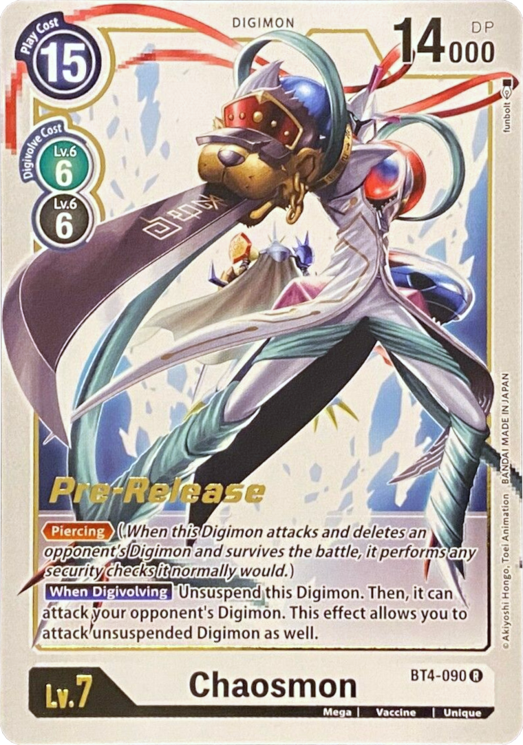 Chaosmon [BT4-090] [Great Legend Pre-Release Promos] | Amazing Games TCG