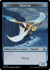 Thopter // Gold Double-Sided Token [March of the Machine Commander Tokens] | Amazing Games TCG
