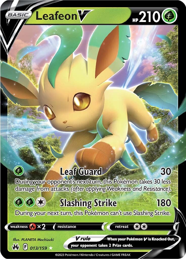 Leafeon V (013/159) [Sword & Shield: Crown Zenith] | Amazing Games TCG