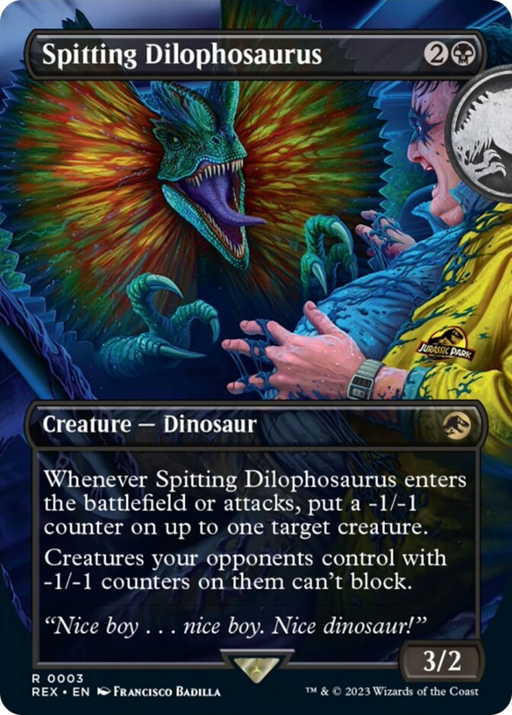 Spitting Dilophosaurus (Borderless) [Jurassic World Collection] | Amazing Games TCG