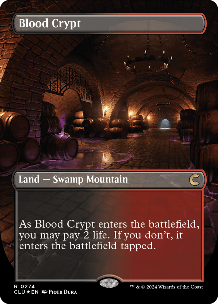 Blood Crypt (Borderless) [Ravnica: Clue Edition] | Amazing Games TCG